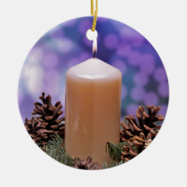 Ornamento De Cerâmica Vela de Natal