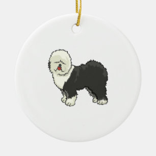 Ornamento De Cerâmica Velha ovelha inglesa minha amiga