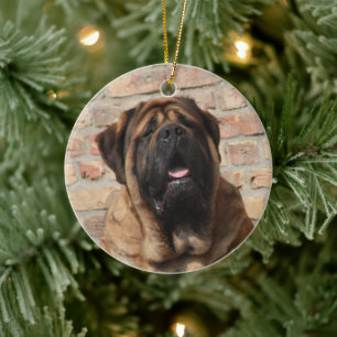 Ornamento De Cerâmica velho Mastiff inglês