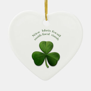Ornamento De Cerâmica Velhos ditados irlandeses em produtos de design ir