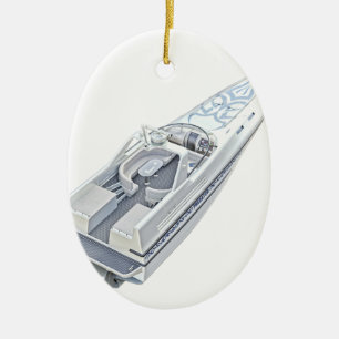 Ornamento De Cerâmica Velocidade do Boat de Acima