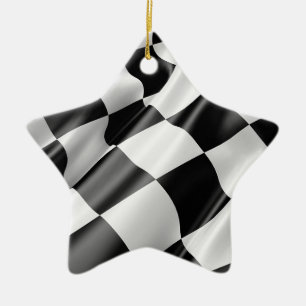 Ornamento De Cerâmica Velocidade preto e branco do revestimento da