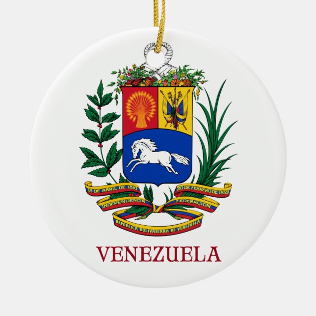 Ornamento De Cerâmica VENEZUELA - emblema/brasão/bandeira/símbolo (Frente)