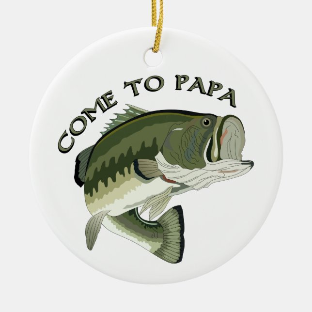 Ornamento De Cerâmica Venha para o papai (Frente)