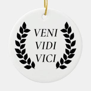 Ornamento De Cerâmica Veni Vidi Vici