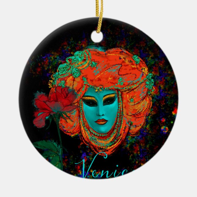 Ornamento De Cerâmica Venice Cerâmica Ornament (Frente)