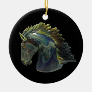 Ornamento De Cerâmica Ventian Murano Glass Horse Ornament