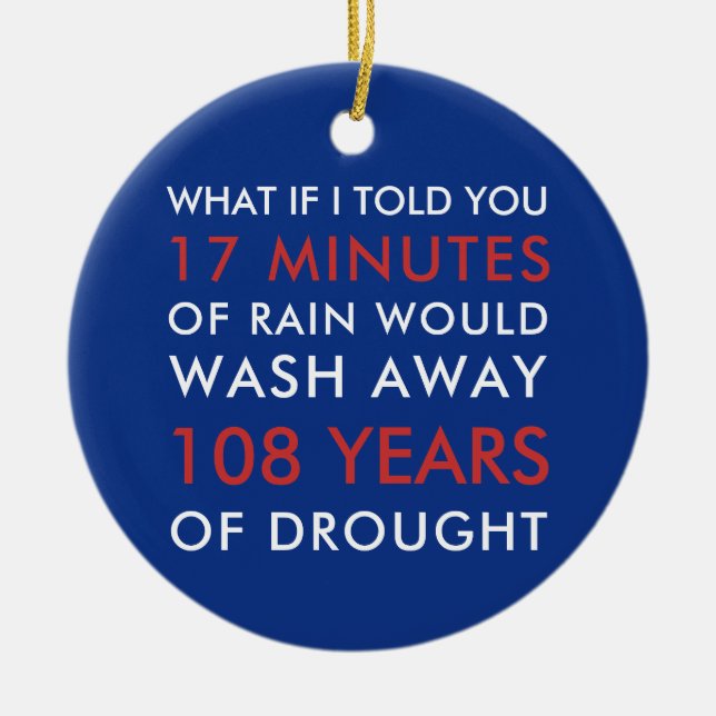 Ornamento De Cerâmica Ventilador de beisebol 2016 17 Minutos de chuva (Frente)