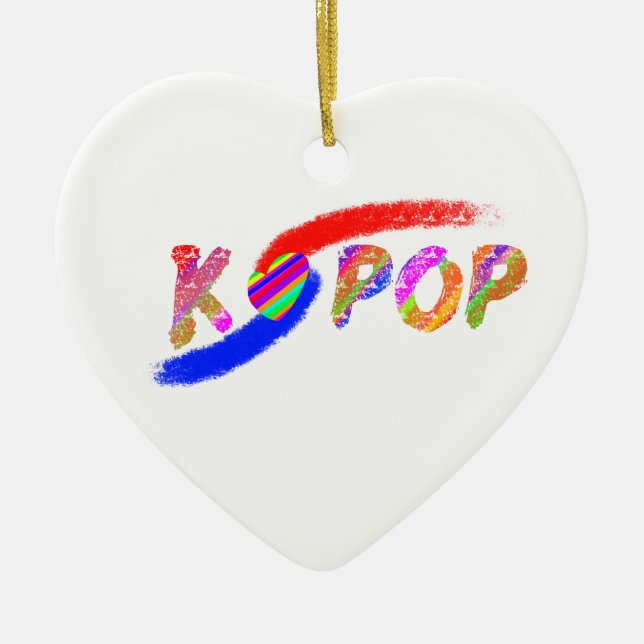 Ornamento De Cerâmica Vento do K-pop (Frente)