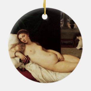 Ornamento De Cerâmica Vênus de Urbino Titian 1538 Veneza
