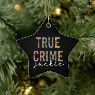 Ornamento De Cerâmica Verdadeiro Crime Junkie Assassinato Mostra Sobre