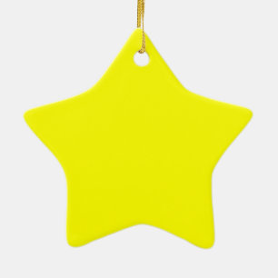 Ornamento De Cerâmica Verdadeiro decorador amarelo de fluo pronto para p
