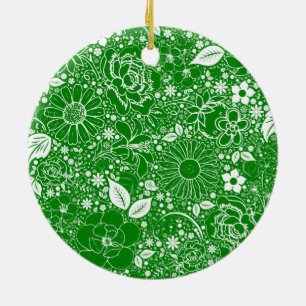 Ornamento De Cerâmica Verde Beleza Botânica
