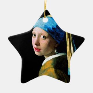 Ornamento De Cerâmica Vermeer - menina com um brinco da pérola