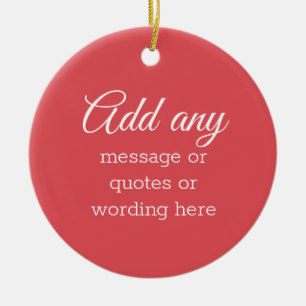 Ornamento de Cerâmica Vermelha Elegante Simples P