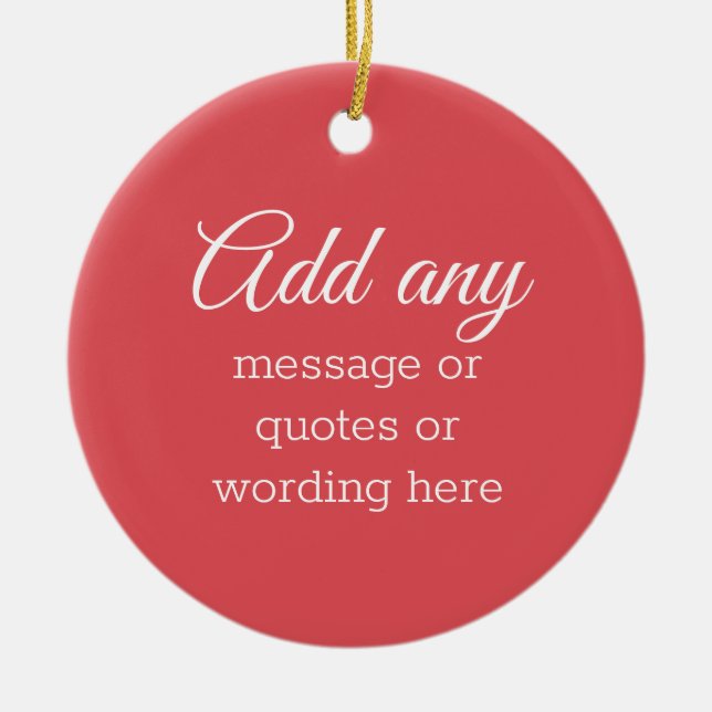 Ornamento de Cerâmica Vermelha Elegante Simples PE (Frente)