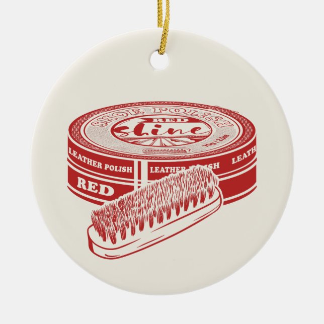 Ornamento De Cerâmica Vermelho calçado (Frente)