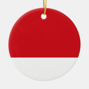 Ornamento De Cerâmica Vermelho listrado