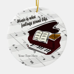 Ornamento De Cerâmica Versão do Piano Como os Sentimentos Parecem - Per