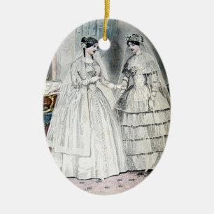 Ornamento De Cerâmica Vestido de Casamento da Noiva Vintage