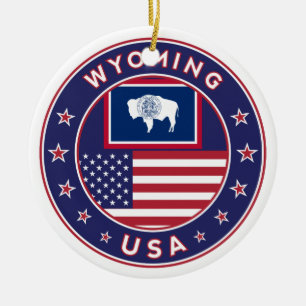 Ornamento De Cerâmica 'Vestido de Wyoming, capa de telefone, saco de tot