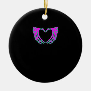 Ornamento De Cerâmica Vestuário do Gótico de Pastel, Mãos do Coração de 