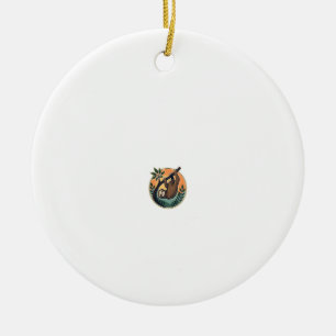 Ornamento De Cerâmica Vetor de Preguiça Vintage Símbolo de Vida Selvagem