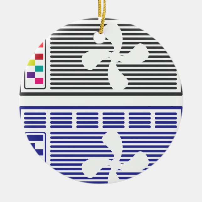 Ornamento De Cerâmica Vetor do condicionador de ar (Frente)