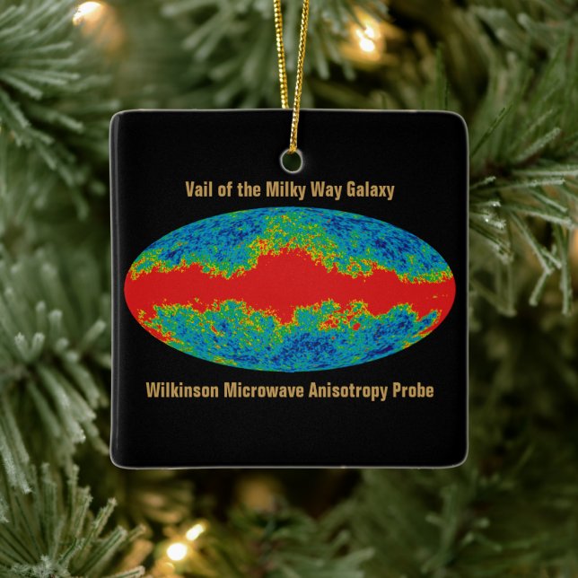 Ornamento De Cerâmica Via Látea Veil Sobre o Universo WMAP (Árvore)