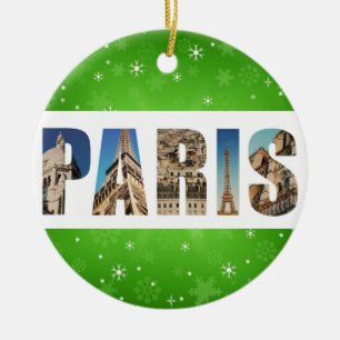 Ornamento De Cerâmica Viagem da cidade de Paris