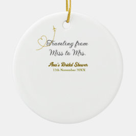 Ornamento De Cerâmica Viagem de Miss para Sra. chá de lingerie adicionar