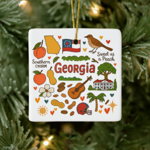 Ornamento De Cerâmica Viagem de Natal da Família Personalizada pela Geór