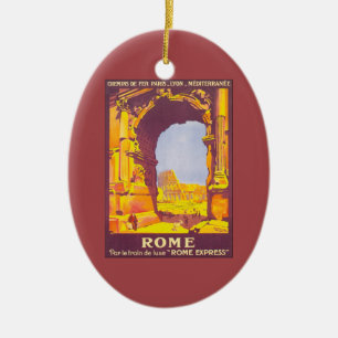 Ornamento De Cerâmica Viagens Antigas, o Coliseu em Roma Itália Italiano