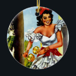 Ornamento De Cerâmica Viagens vintage de Dançarino Cubano<br><div class="desc">Houve um tempo em que Cuba era um destino para os americanos. Nessa altura,  Cuba era um paraíso turístico e quase fazia parte da América.</div>