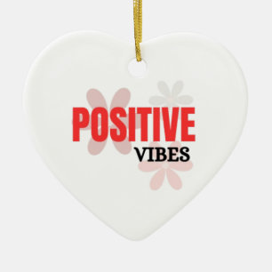 Ornamento De Cerâmica Vibrações Positivas – Energia Boa Floral Inspirado