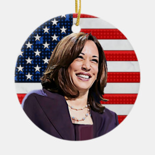 Ornamento De Cerâmica Vice-Presidente Kamala Harris Keepsair Souvenir