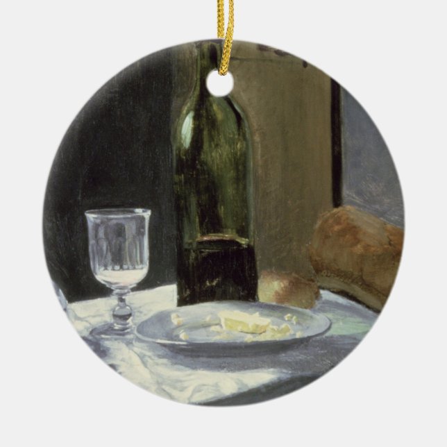 Ornamento De Cerâmica Vida de Claude Monet | ainda com garrafas (Frente)