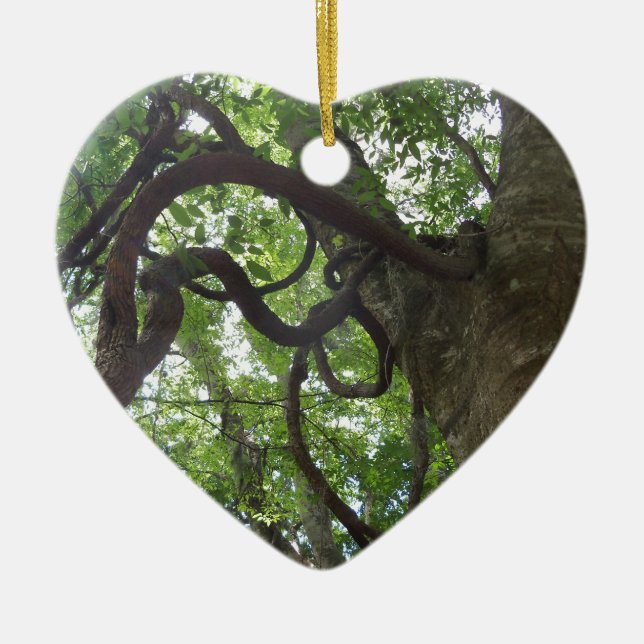 Ornamento De Cerâmica Videiras enroladas em árvore (Frente)