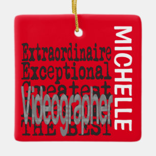 Ornamento De Cerâmica Videógrafo Extraordinário PERSONALIZADO