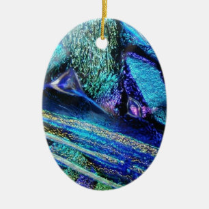 Ornamento De Cerâmica Vidro azul da lava