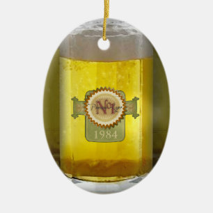 Ornamento De Cerâmica Vidro de cerveja personalizado engraçado