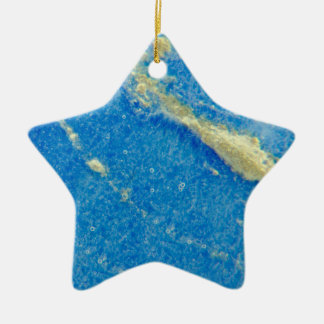 Ornamento De Cerâmica Vidro fundido azul prateado