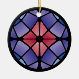 Ornamento De Cerâmica Vidro Manchado (Radial - Meia-Noite)