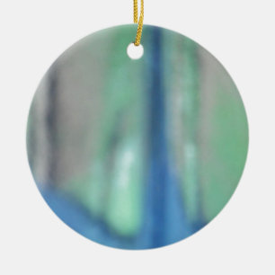 Ornamento De Cerâmica Vidro-marinho verde-azul e verde-lacrimogêneo