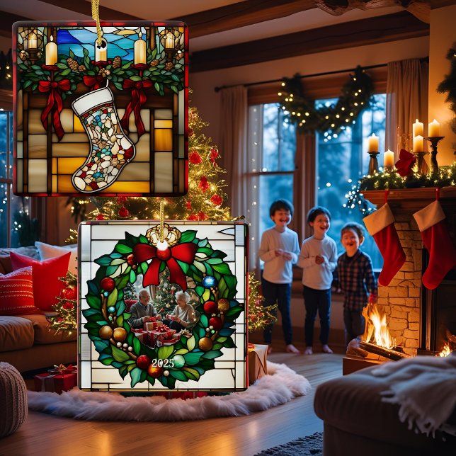 Ornamento De Cerâmica Vidro Mutilado de Natal (Criador carregado)