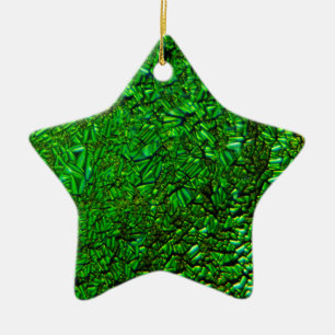 Ornamento De Cerâmica Vidro verde-rugoso