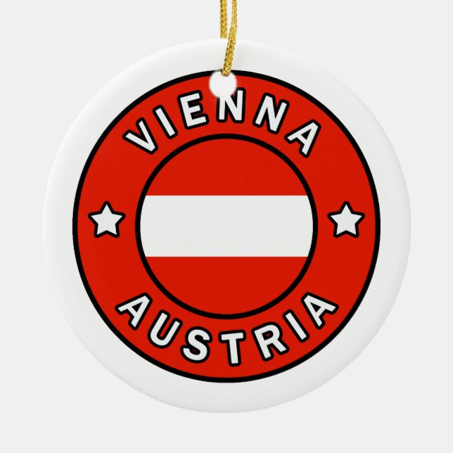 Ornamento De Cerâmica Viena Áustria (Frente)