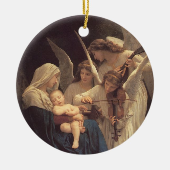 Ornamento De Cerâmica Vierge aux Anges (Frente)