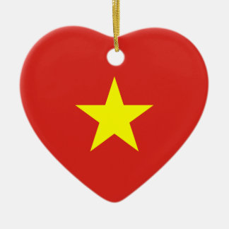 Ornamento De Cerâmica Vietnam - bandeira vietnamiana
