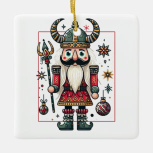Ornamento De Cerâmica Viking Nutcracker